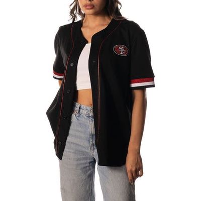 Women's The Wild Collective Black San Francisco 49ers Button-Up Shirt