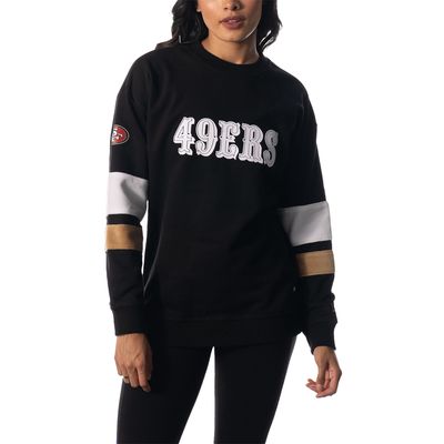 Women's The Wild Collective Black San Francisco 49ers Fleece Pullover Sweatshirt