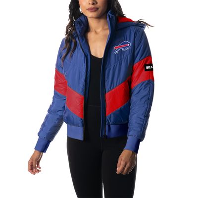 Women's The Wild Collective Royal Buffalo Bills Puffer Full-Zip Hoodie