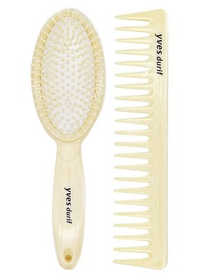 Women's The Yves Durif Petite Brush And Comb Set - Ivory