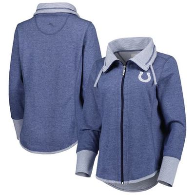 Women's Tommy Bahama Heathered Royal Indianapolis Colts Sport Sun Fade Full-Zip Sweatshirt in Heather Royal
