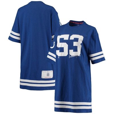 Women's Tommy Hilfiger Royal Indianapolis Colts Clair Half-Sleeve Dress
