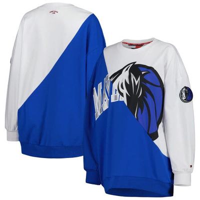 Women's Tommy Jeans Blue/White Dallas Mavericks Ariel Pullover Sweatshirt