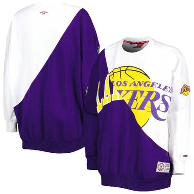 Women's Tommy Jeans Purple/White Los Angeles Lakers Ariel Pullover Sweatshirt