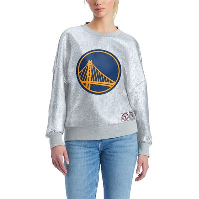 Women's Tommy Jeans Silver Golden State Warriors Tracy Pullover Sweatshirt