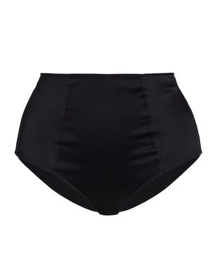 Women's Tous Les Jours High-Waist Stretch-Silk Brief - Black - Size XS