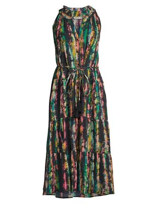 Women's Tracy Dyed Cotton Midi-Dress - Bimini Sky - Size XS