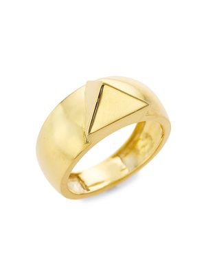 Women's Trilogy 14K-Gold-Plated Pyramid Ring - Gold - Size 6 - Gold - Size 6