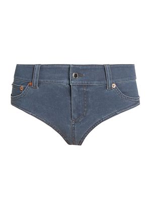 Women's Trompe L'oeil Denim Cheeky Brief - Dark Night - Size 4