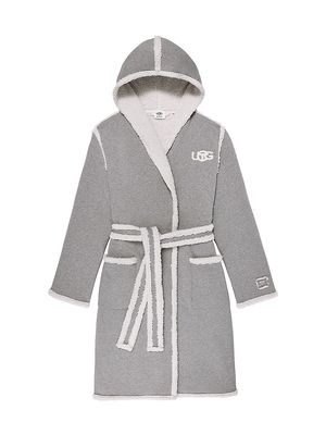 Women's UGG x Telfar Hooded Faux Sherpa Robe - Heather Grey - Size XS - Heather Grey - Size XS