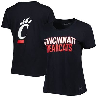 Women's Under Armour Black Cincinnati Bearcats 2-Hit Performance T-Shirt