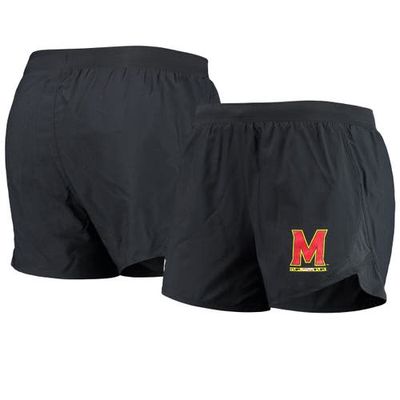 Women's Under Armour Black Maryland Terrapins Fly By Run 2.0 Performance Shorts