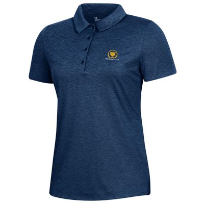 Women's Under Armour Navy 2024 Presidents Cup Heather Playoff Polo