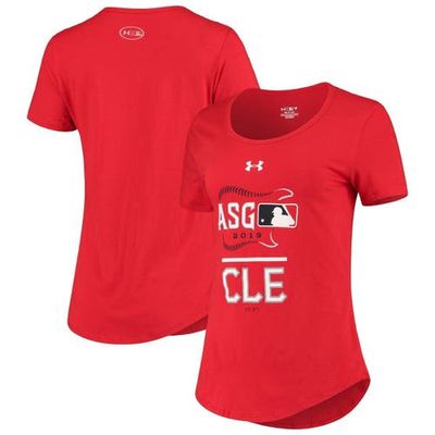 Women's Under Armour Red 2019 MLB All-Star Game Tri-Blend Performance Scoop Neck T-Shirt