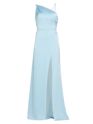 Women's Van One-Shoulder Mermaid Gown - Pale Blue - Size 10