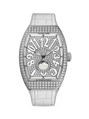 Women's Vanguard Stainless Steel, Alligator & Rubber Strap & 4.81 TCW Diamonds Watch