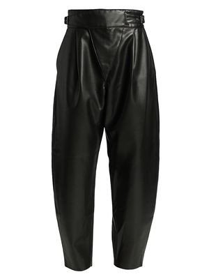 Women's Vegan Leather High-Waist Pants - Detox - Size 30 - Detox - Size 30