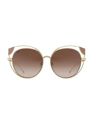 Women's Vermeer 62MM Faux Pearl Sunglasses - Brown