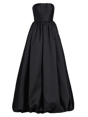 Women's Vieda Strapless Bubble-Hem Gown - Black - Size 14