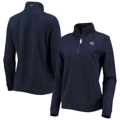 Women's Vineyard Vines Navy Dallas Cowboys Shep Shirt Quarter-Zip Sweatshirt
