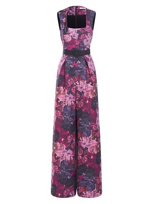 Women's Vivica Floral Jumpsuit - Boysenberry Multi - Size 6