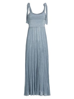 Women's Waverly Metallic Tie Maxi Dress - Blue - Size 2