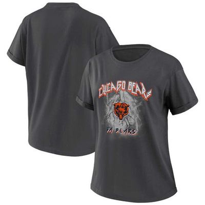 Women's WEAR by Erin Andrews Charcoal Chicago Bears Boyfriend T-Shirt