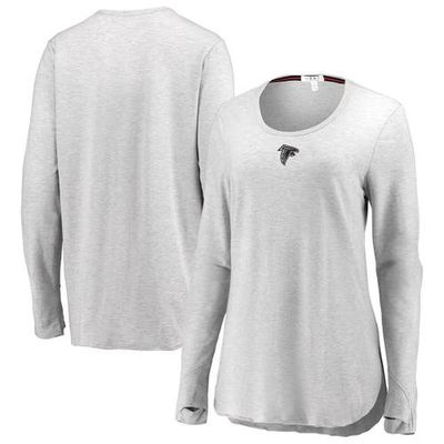 Women's WEAR By Erin Andrews Heather Gray Atlanta Falcons Thumbhole Long Sleeve T-Shirt