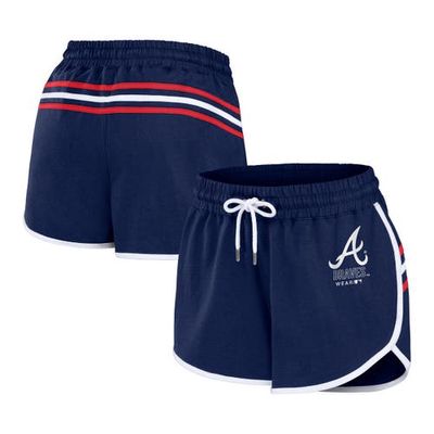 Women's WEAR by Erin Andrews Navy Atlanta Braves Logo Shorts