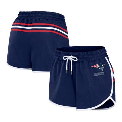 Women's WEAR by Erin Andrews Navy New England Patriots Hem Shorts