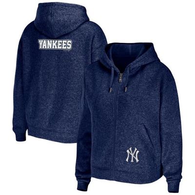 Women's WEAR by Erin Andrews Navy New York Yankees Full-Zip Hoodie