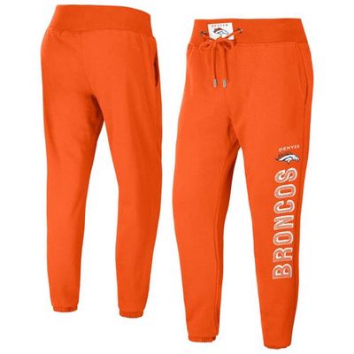 Women's WEAR by Erin Andrews Orange Denver Broncos French Terry Jogger Pants