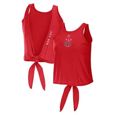 Women's WEAR by Erin Andrews Red Boston Red Sox Open Back Twist Tie Tank Top