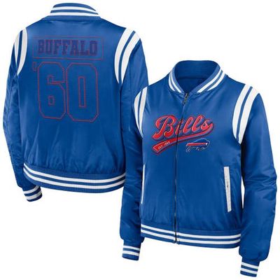 Women's WEAR by Erin Andrews Royal Buffalo Bills Bomber Full-Zip Jacket