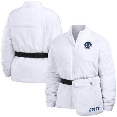 Women's WEAR by Erin Andrews White Indianapolis Colts Packaway Full-Zip Puffer Jacket