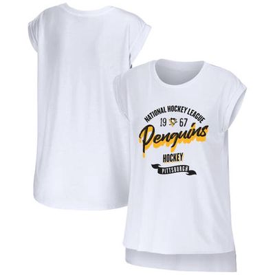 Women's WEAR by Erin Andrews White Pittsburgh Penguins Domestic Tank Top