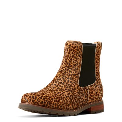 Women's Wexford Chelsea Boots in Cheetah Hair On, Size: 5.5 B / Medium by Ariat