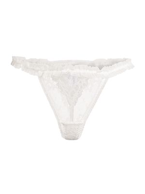 Women's Willow Lace Thong - White - Size XS