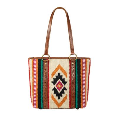 Women's Wool Blanket Tote in Multi Leather, Size: OS by Ariat