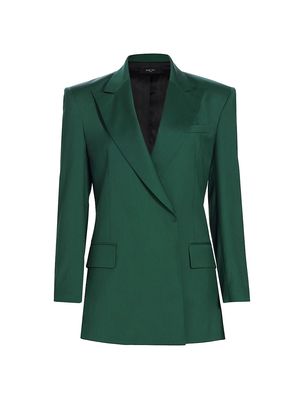 Women's Wool Tailored Blazer - Rain Forest - Size 4