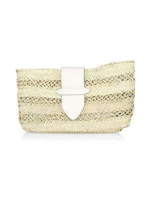 Women's Woven Straw Clutch - Natural - Natural