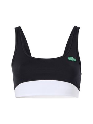 Women's x Bandier Colorblocked Sports Bra - Black - Size Large
