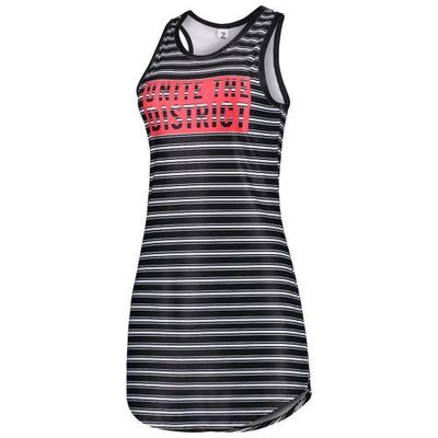 Women's ZooZatz Black D.C. United Striped Tank Dress