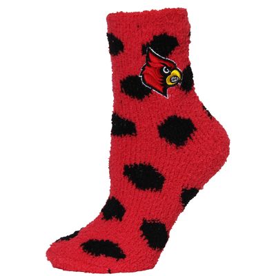 Women's ZooZatz Louisville Cardinals Plush Dot Socks