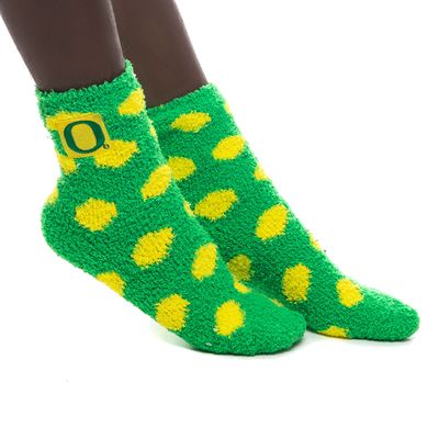 Women's ZooZatz Oregon Ducks Plush Dot Socks
