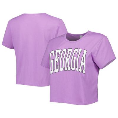 Women's ZooZatz Purple Georgia Bulldogs Core Fashion Cropped T-Shirt