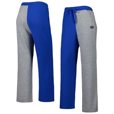 Women's ZooZatz Royal/Gray Florida Gators Colorblock Cozy Tri-Blend Lounge Pants