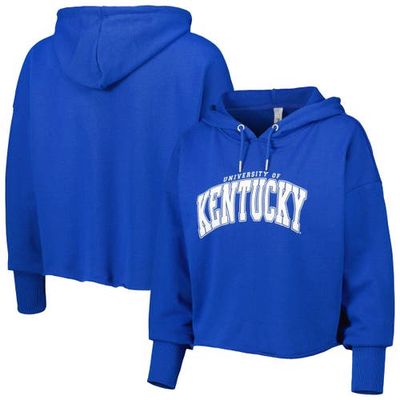 Women's ZooZatz Royal Kentucky Wildcats Core University Cropped French Terry Pullover Hoodie