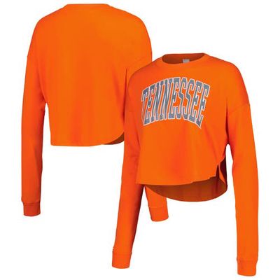 Women's ZooZatz Tennessee Orange Tennessee Volunteers Arch Cropped Drop Shoulder Long Sleeve T-Shirt