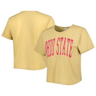 Women's ZooZatz Yellow Ohio State Buckeyes Core Fashion Cropped T-Shirt
